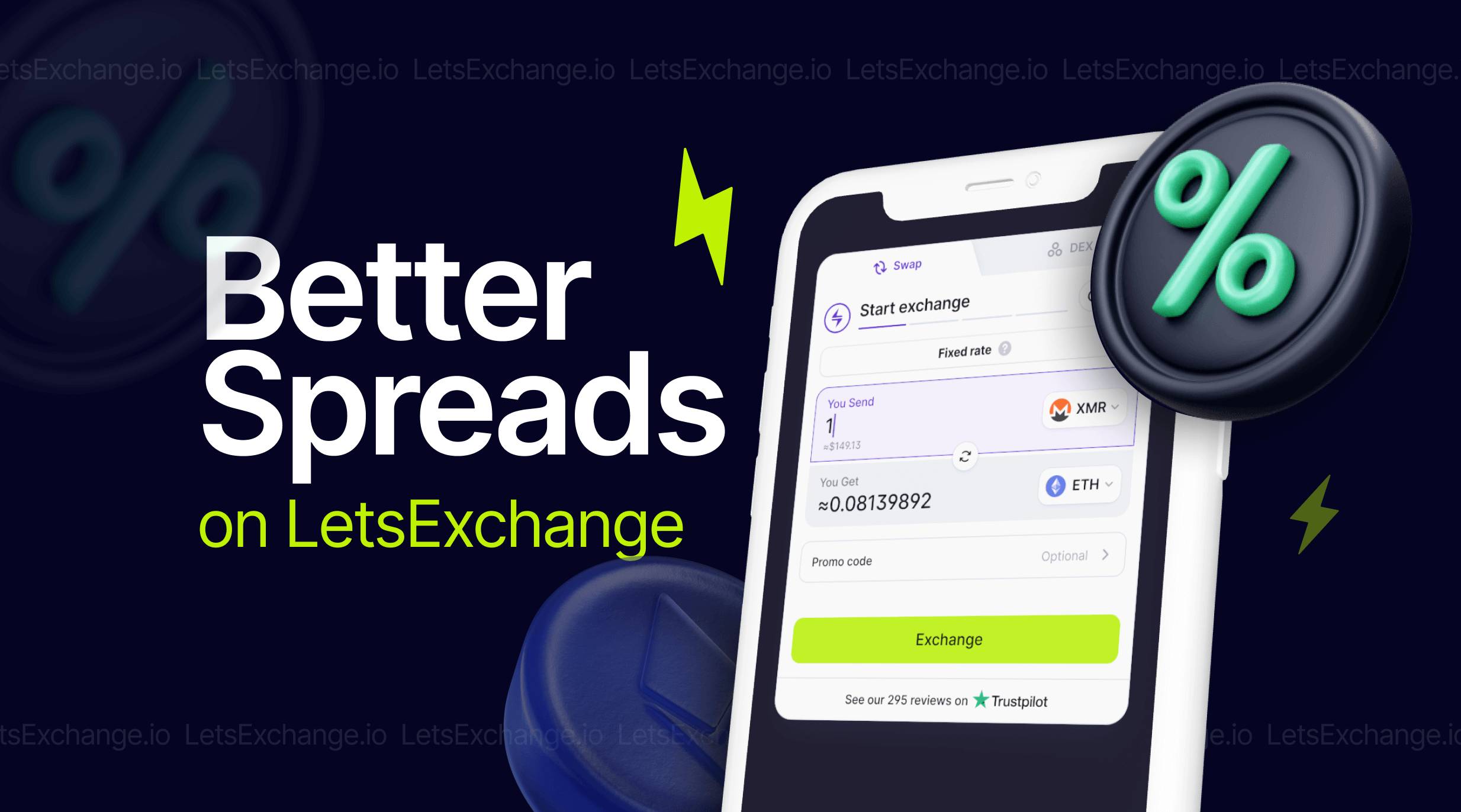 Better Spreads for Crypto Swaps on LetsExchange | LetsExchange