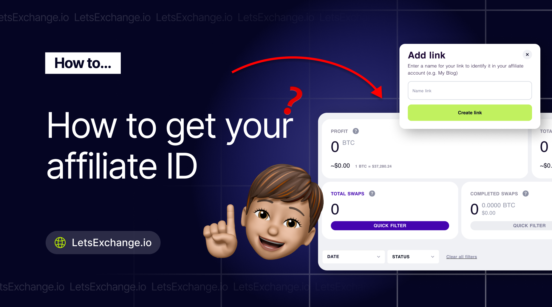 How to get your affiliate ID | LetsExchange blog
