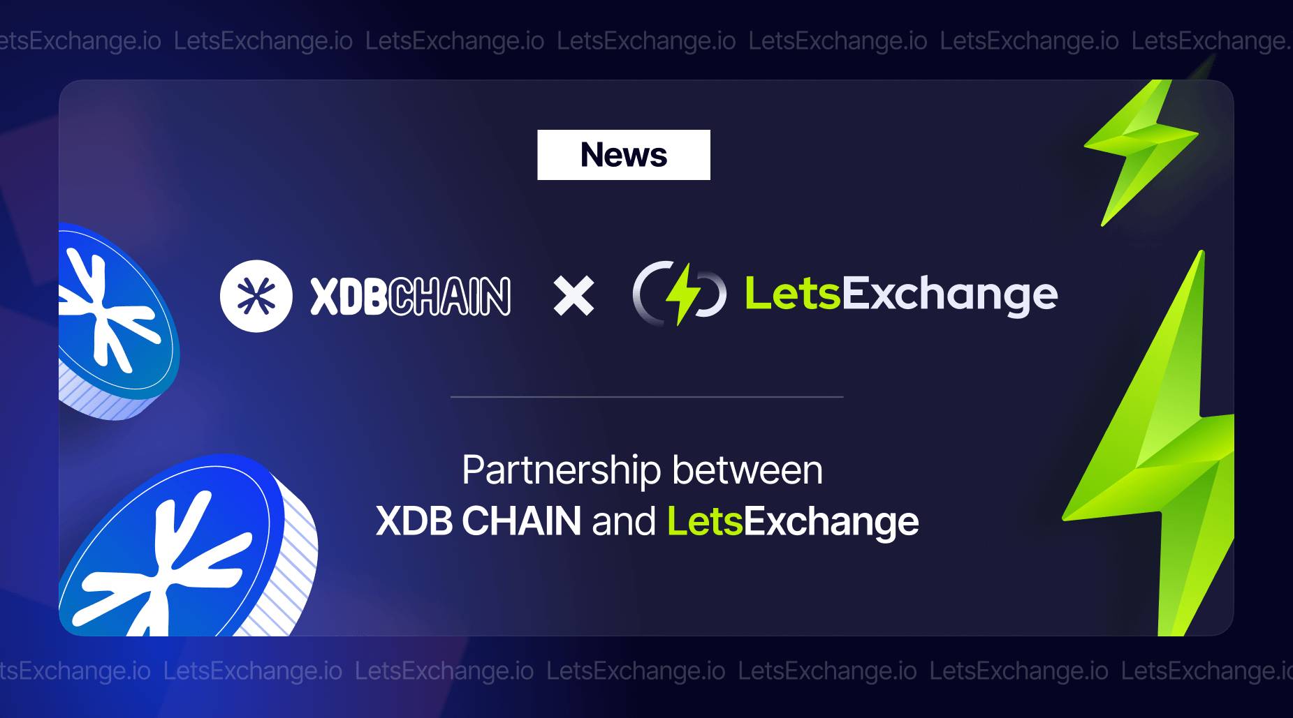 Letsexchange Has Listed The XDB Chain coin (XDB). The Ecosystem Will Also Integrate The Letsexchange Crypto Swap Functionality Into XDB Wallet | LetsExchange