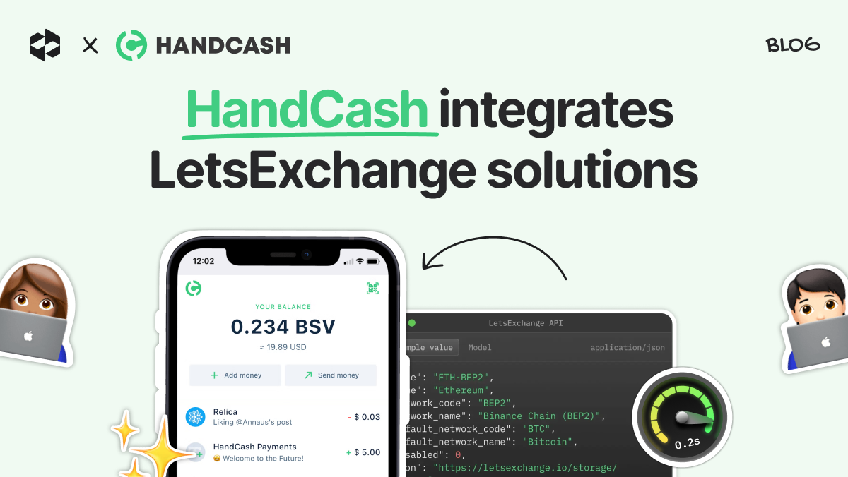 HandCash has integrated LetsExchange widget for seamless crypto swaps | LetsExchange