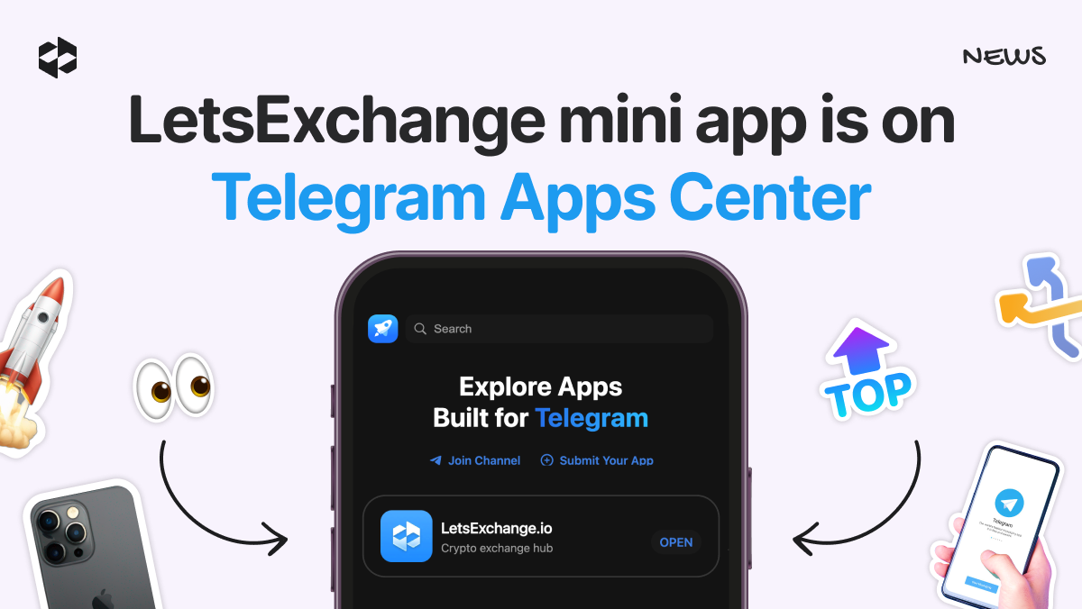 LetsExchange mini app has been added to Telegram Apps Center, expanding access to secure crypto swaps for Telegram users | LetsExchange