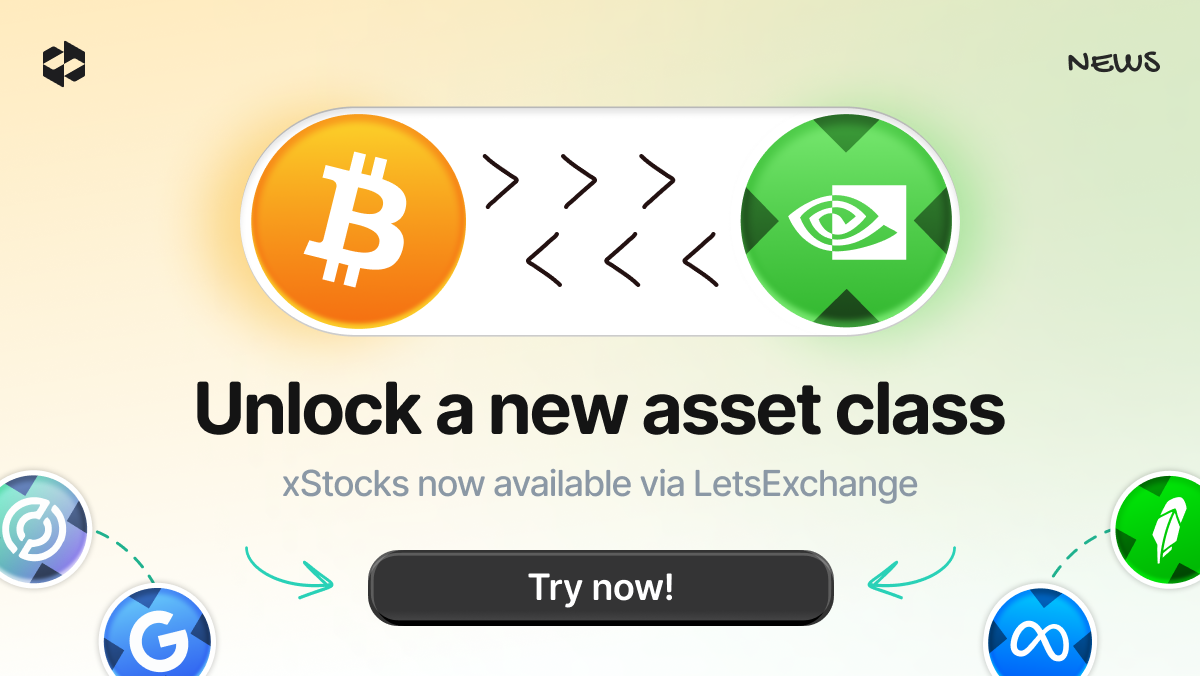 Stock trading available via LetsExchange