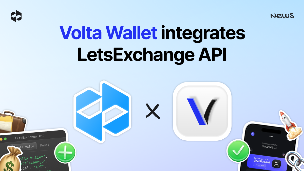XRPayNet has integrated LetsExchange API into Volta Wallet, expanding swap opportunities | LetsExchange