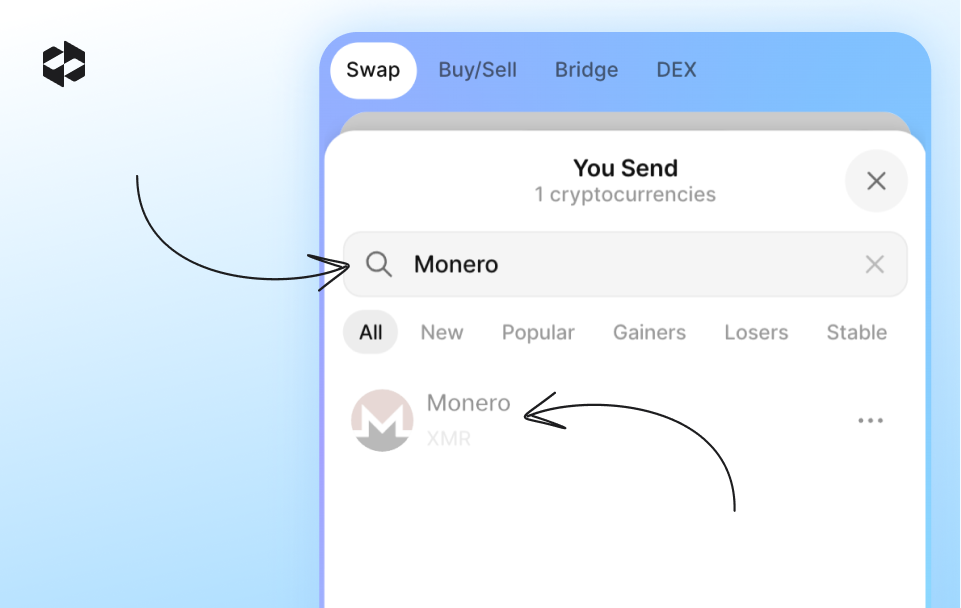 Type in the coin name