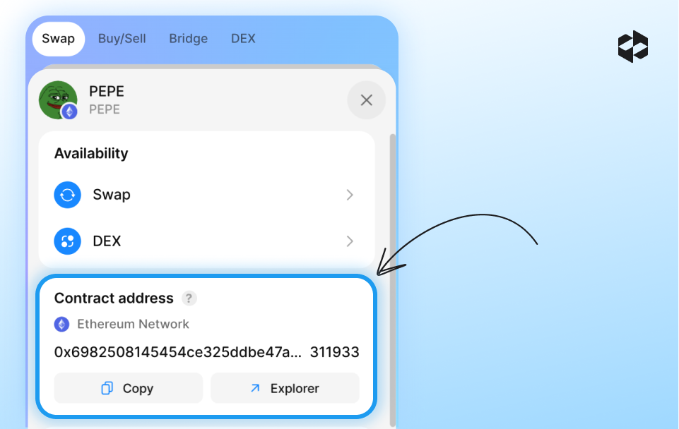 Check the smart contract address