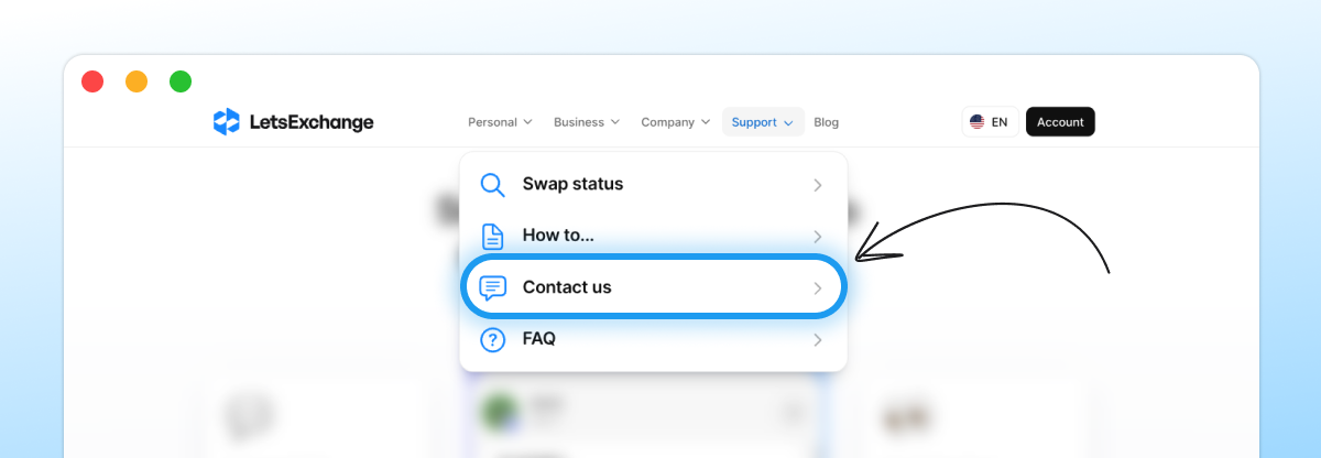 Contact us button