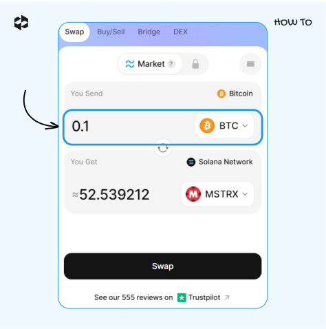 Pick the coin to send