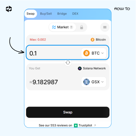 Pick the coin to send