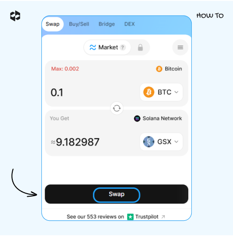 Click on the Swap button