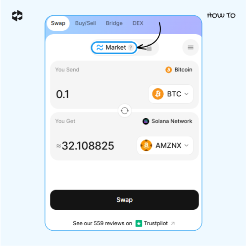 A market rate is selected for tokenized securities