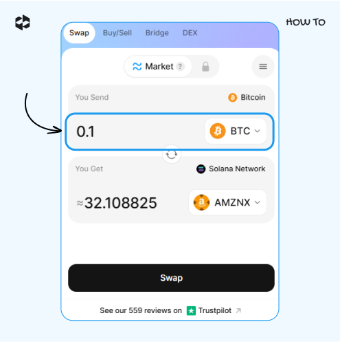Pick the coin to send