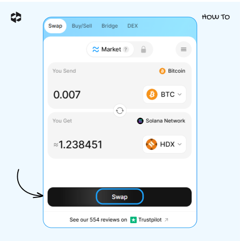 Click on the Swap button