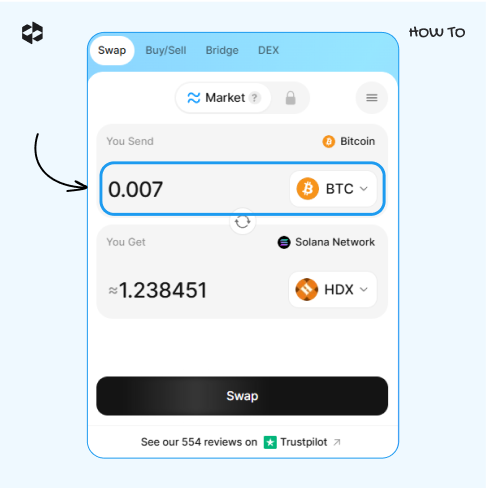 Pick the coin to send