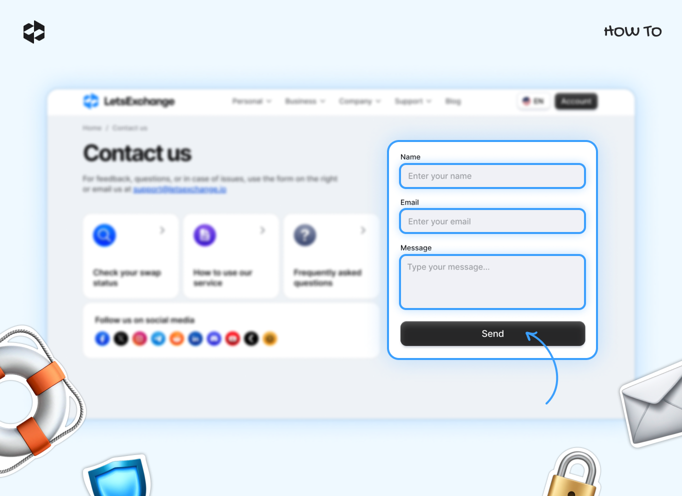 Fill in the contact form