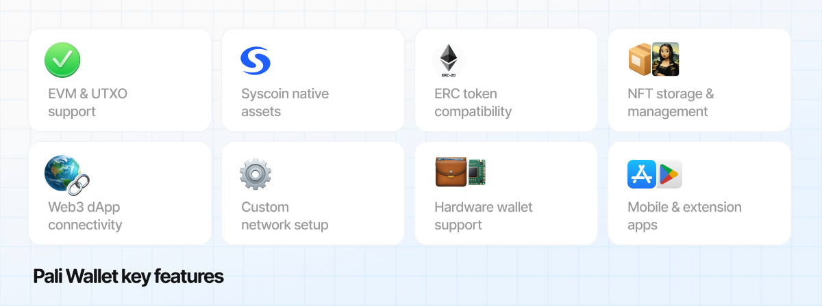 Pali Wallet key features
