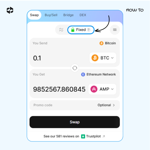 Select a fixed or a market rate