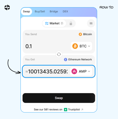 Select the coin to receive