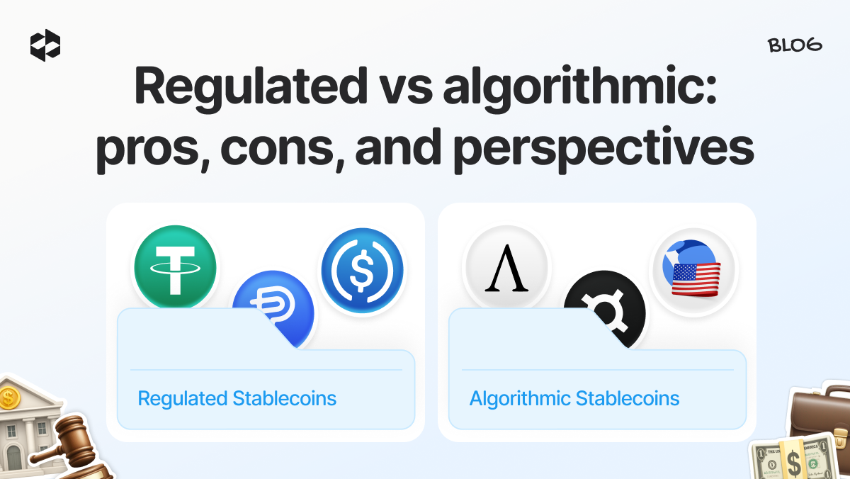Description and comparison of regulated and algorithmic stablecoins