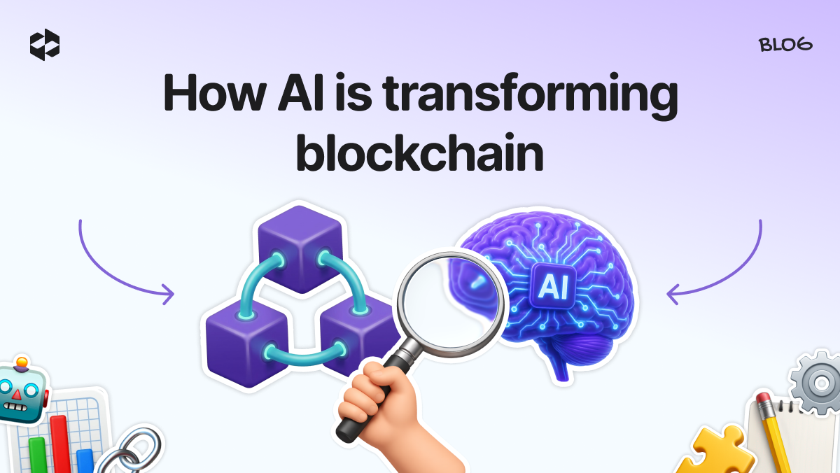 Description of 7 ways AI is transforming blockchain.