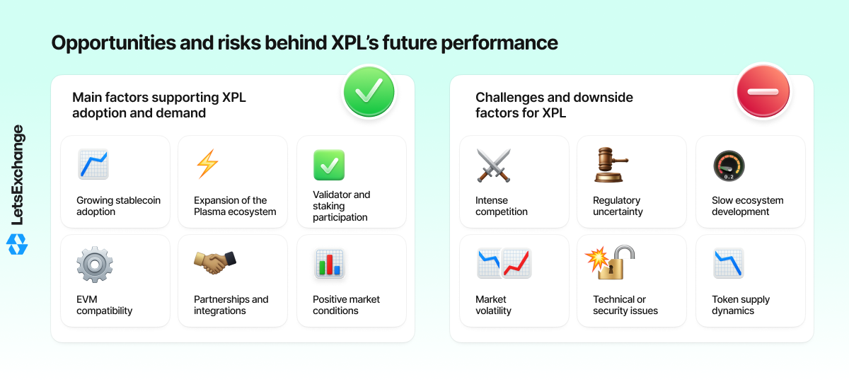 Growth drivers and risks for the XPL token.
