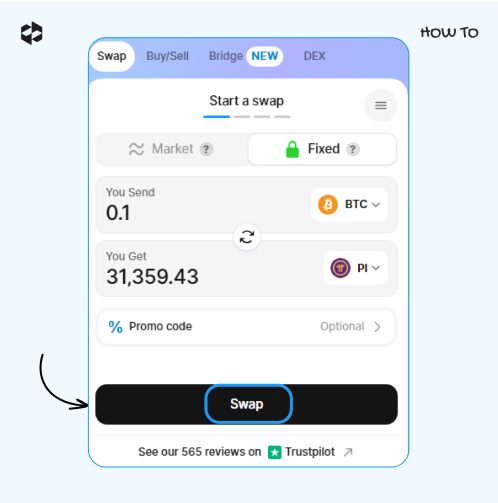 Click on the Swap button
