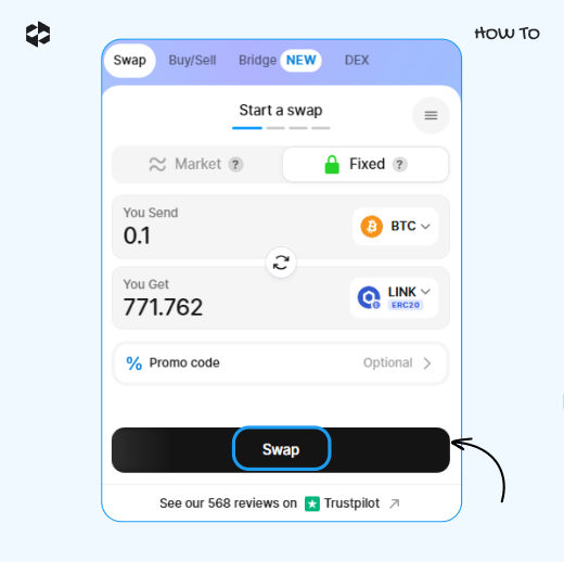 Click on the Swap button