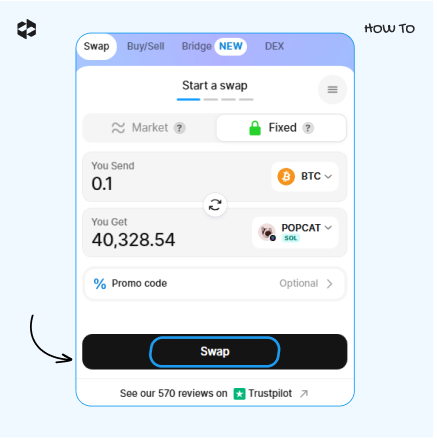 Click on the Swap button