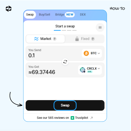 Click on the Swap button