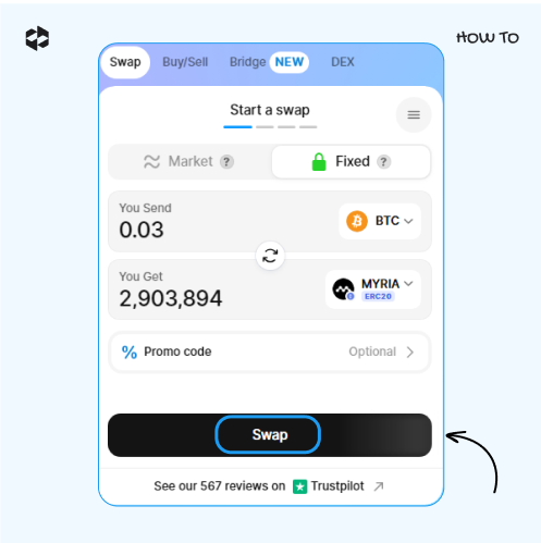 Click on the Swap button