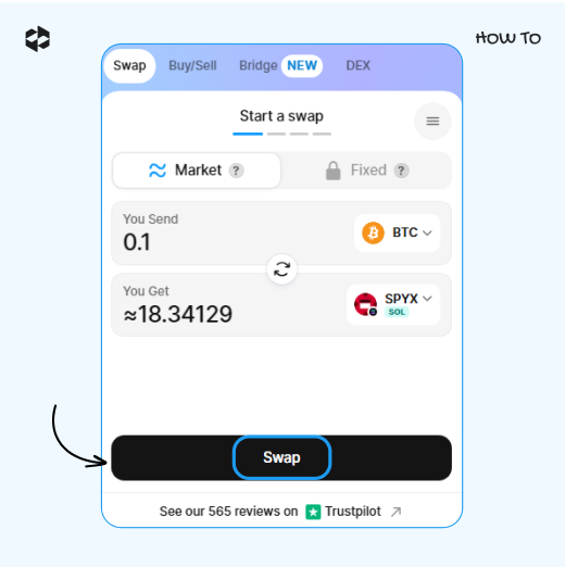 Click on the Swap button