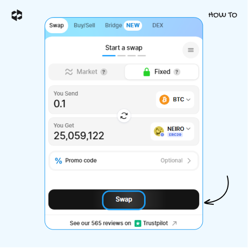 Click on the Swap button